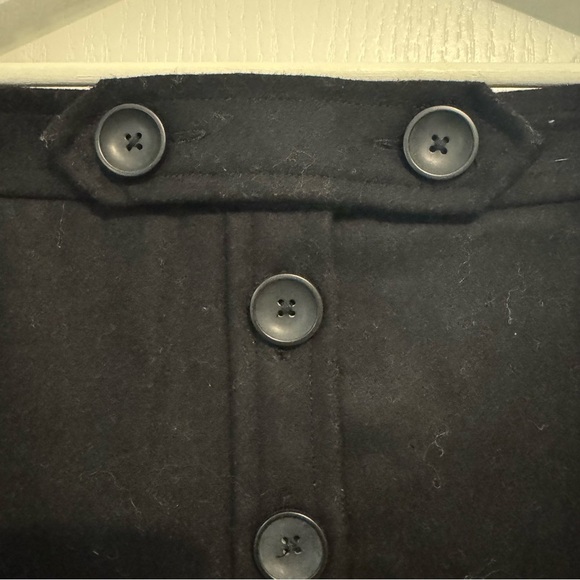 GAP womens black mini skirt 4 wool blend button up fully lined Y2K 90s 2000s - Picture 3 of 15